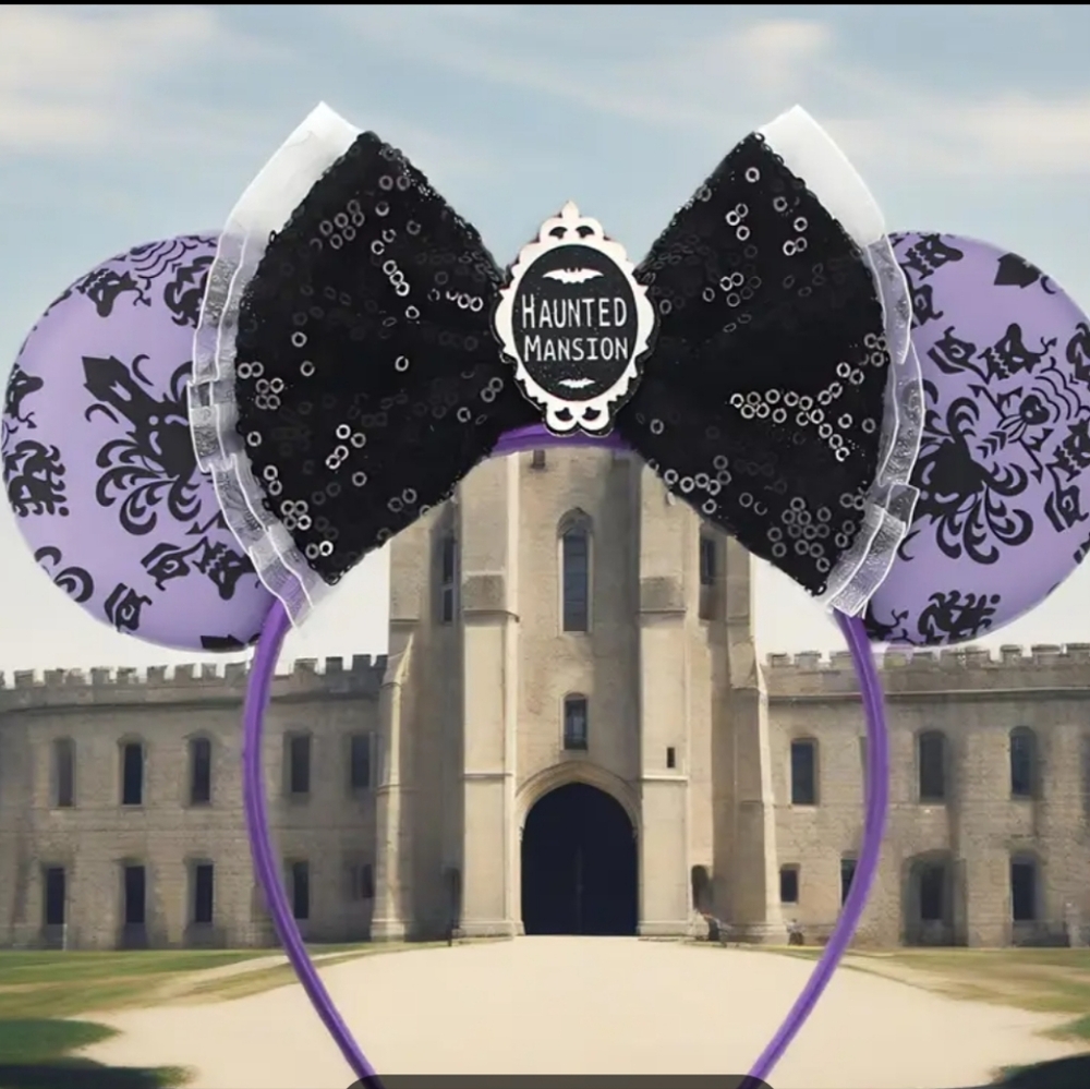Disney Haunted Mansion Purple and Black Ears